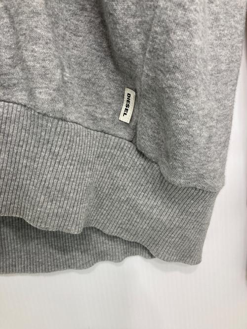 DIESEL（ディーゼル）DIESEL (ディーゼル) ジップパーカー グレー×ブラック サイズ:Lの古着・服飾アイテム