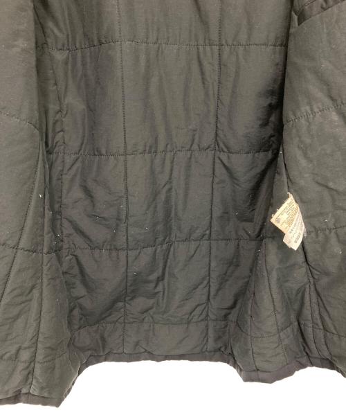 EMPORIO ARMANI（エンポリオ アルマーニ）EMPORIO ARMANI (エンポリオ アルマーニ) レザー切替中綿ジャケット ブラック サイズ:50の古着・服飾アイテム
