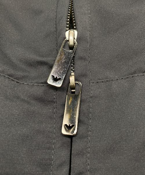 EMPORIO ARMANI（エンポリオ アルマーニ）EMPORIO ARMANI (エンポリオ アルマーニ) レザー切替中綿ジャケット ブラック サイズ:50の古着・服飾アイテム