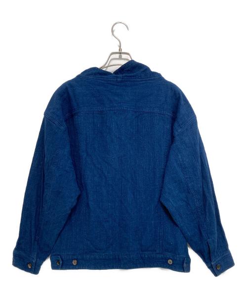 ISSEY SPORT（イッセイスポーツ）ISSEY SPORT (イッセイスポーツ) レースアップブラウス インディゴ サイズ:Sの古着・服飾アイテム