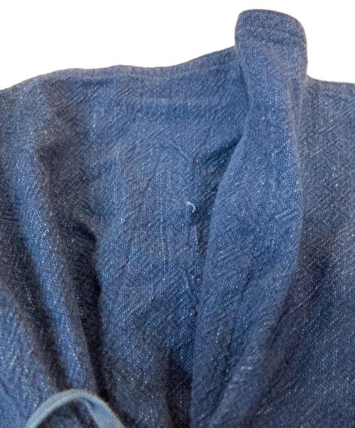 ISSEY SPORT（イッセイスポーツ）ISSEY SPORT (イッセイスポーツ) レースアップブラウス インディゴ サイズ:Sの古着・服飾アイテム