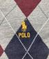 中古・古着 POLO RALPH LAUREN (ポロ・ラルフローレン) ポニー刺繍 アーガイルVネックスウェット グレー×ネイビー×ボルドー サイズ:S：9000円