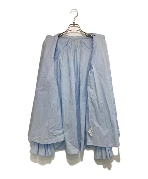 ETRE TOKYO（エトレトウキョウ）ETRE TOKYO (エトレトウキョウ)  キャンディースリーブタックシャツ ブルー サイズ:Fの古着・服飾アイテム