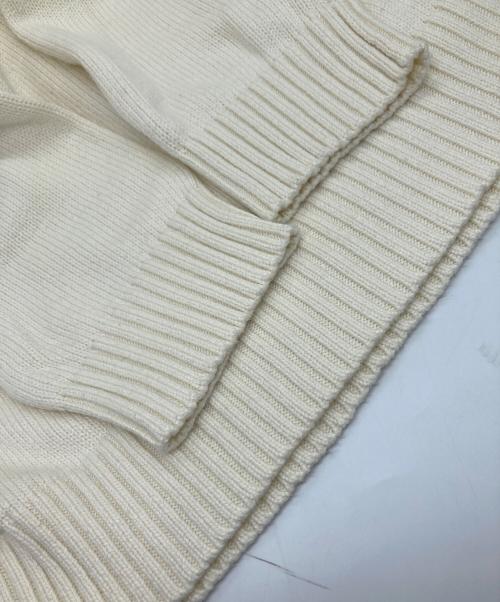 POLO RALPH LAUREN（ポロ・ラルフローレン）POLO RALPH LAUREN (ポロ・ラルフローレン) ポニー刺繍 ハーフジップコットンニット ホワイト サイズ:Lの古着・服飾アイテム