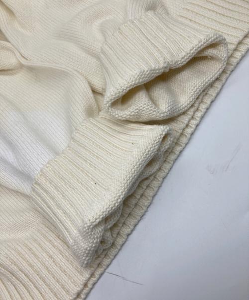 POLO RALPH LAUREN（ポロ・ラルフローレン）POLO RALPH LAUREN (ポロ・ラルフローレン) ポニー刺繍 ハーフジップコットンニット ホワイト サイズ:Lの古着・服飾アイテム