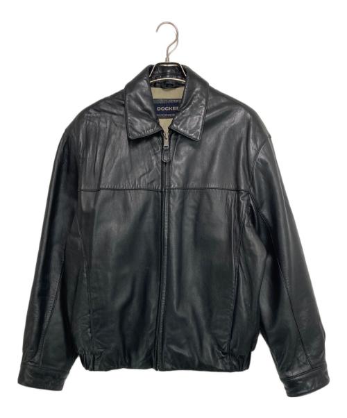 DOCKERS（ドッカーズ）DOCKERS (ドッカーズ) レザージャケット ブラック サイズ:Mの古着・服飾アイテム