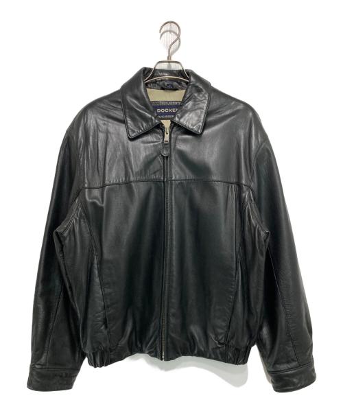 DOCKERS（ドッカーズ）DOCKERS (ドッカーズ) レザージャケット ブラック サイズ:Mの古着・服飾アイテム