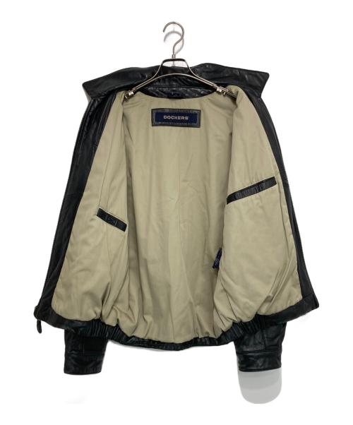 DOCKERS（ドッカーズ）DOCKERS (ドッカーズ) レザージャケット ブラック サイズ:Mの古着・服飾アイテム