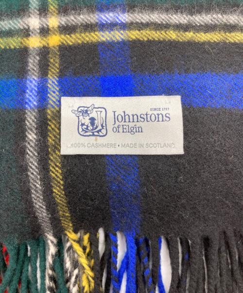 JOHNSTONS OF ELGIN（ジョンストンズ オブ エルガン）JOHNSTONS OF ELGIN (ジョンストンズ オブ エルガン) チェック柄 大判カシミアストール ブラックスチュワート サイズ:-の古着・服飾アイテム