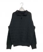 IM MENアイム メン）の古着「ZIG ZAG RIB KNIT」｜ブラック