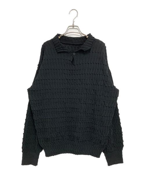 IM MEN（アイム メン）IM MEN (アイム メン) ZIG ZAG RIB KNIT ブラック サイズ:3の古着・服飾アイテム