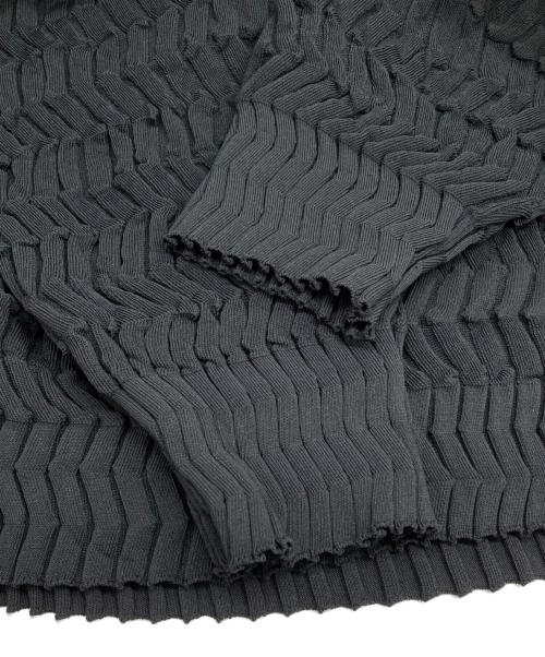 IM MEN（アイム メン）IM MEN (アイム メン) ZIG ZAG RIB KNIT ブラック サイズ:3の古着・服飾アイテム