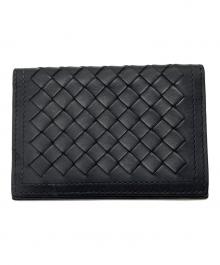BOTTEGA VENETA（ボッテガベネタ）の古着「イントレチャート 二つ折りカードケース」｜ブラック