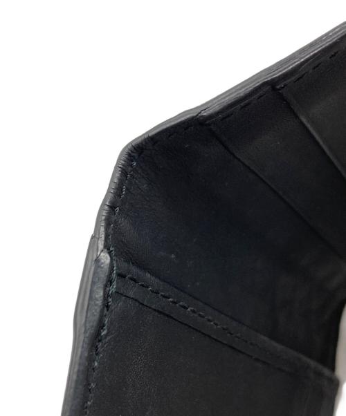 BOTTEGA VENETA（ボッテガベネタ）BOTTEGA VENETA (ボッテガベネタ) イントレチャート 二つ折りカードケース ブラックの古着・服飾アイテム