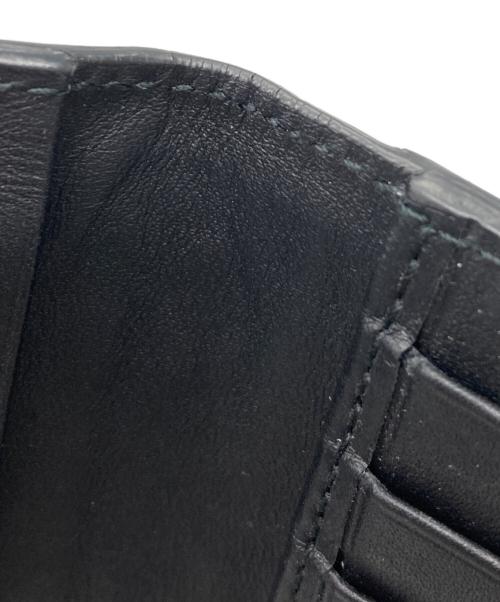 BOTTEGA VENETA（ボッテガベネタ）BOTTEGA VENETA (ボッテガベネタ) イントレチャート 二つ折りカードケース ブラックの古着・服飾アイテム