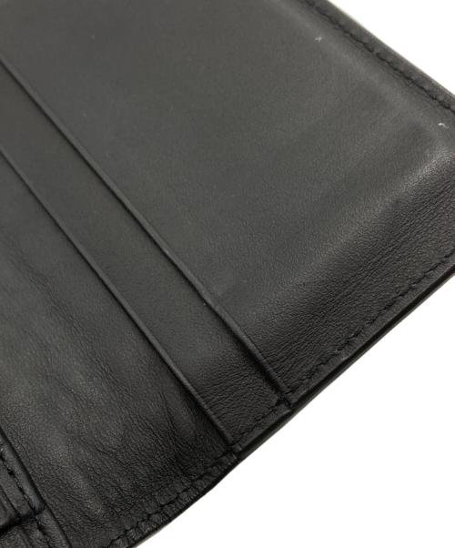 BOTTEGA VENETA（ボッテガベネタ）BOTTEGA VENETA (ボッテガベネタ) イントレチャート 二つ折りカードケース ブラックの古着・服飾アイテム