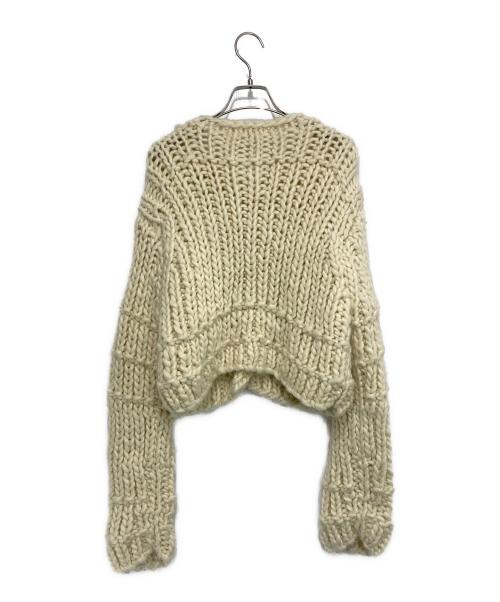 OHOTORO（オオトロ）OHOTORO (オオトロ) bold handmade cardigan アイボリー サイズ:記載なしの古着・服飾アイテム