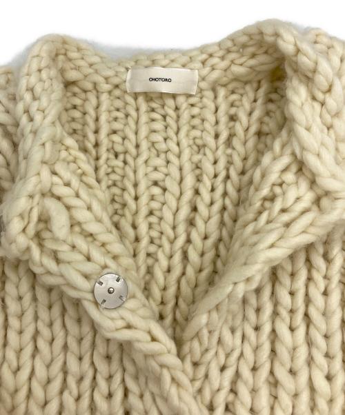 OHOTORO（オオトロ）OHOTORO (オオトロ) bold handmade cardigan アイボリー サイズ:記載なしの古着・服飾アイテム