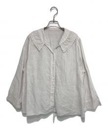 nest Robe（ネストローブ）の古着「リネンエンブロイダリーレースブラウス」｜オフホワイト