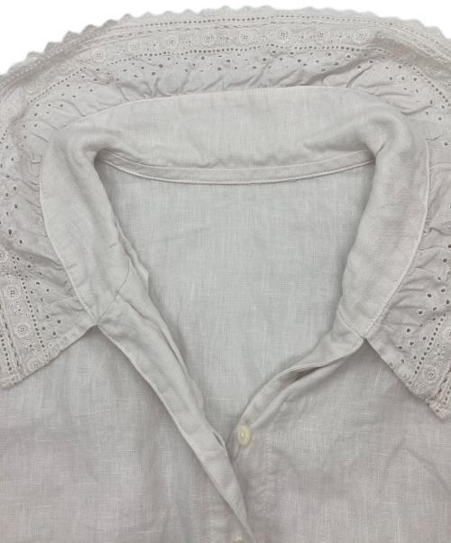 nest Robe（ネストローブ）nest Robe (ネストローブ) リネンエンブロイダリーレースブラウス オフホワイト サイズ:FREEの古着・服飾アイテム