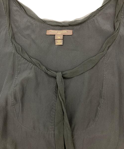 LOUIS VUITTON（ルイ ヴィトン）LOUIS VUITTON (ルイ ヴィトン) ノースリーブシルクブラウス ブラック サイズ:34の古着・服飾アイテム