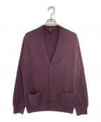 LOUIS VUITTONルイ ヴィトン）の古着「LV刺繍 カシミヤカーディガン」｜パープル