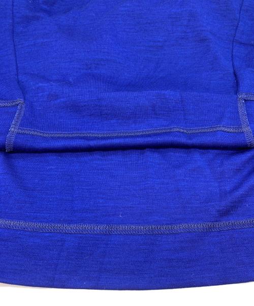 ISSEY MIYAKE（イッセイミヤケ）ISSEY MIYAKE (イッセイミヤケ) ボタンデザイン ウールニットノースリーブワンピース ブルー サイズ:2の古着・服飾アイテム