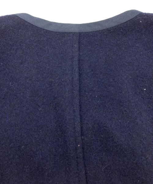 tricot COMME des GARCONS（トリココムデギャルソン）tricot COMME des GARCONS (トリココムデギャルソン) ウール混ノーカラーダブルジャケット ネイビー サイズ:記載なしの古着・服飾アイテム