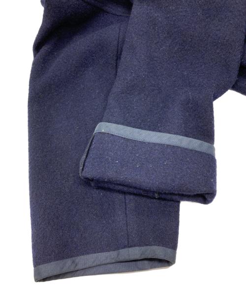 tricot COMME des GARCONS（トリココムデギャルソン）tricot COMME des GARCONS (トリココムデギャルソン) ウール混ノーカラーダブルジャケット ネイビー サイズ:記載なしの古着・服飾アイテム