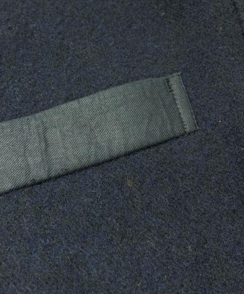 tricot COMME des GARCONS（トリココムデギャルソン）tricot COMME des GARCONS (トリココムデギャルソン) ウール混ノーカラーダブルジャケット ネイビー サイズ:記載なしの古着・服飾アイテム