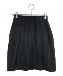 COMME des GARCONS（コムデギャルソン）の古着「80’s ストライプウール混スカート」｜ブラック