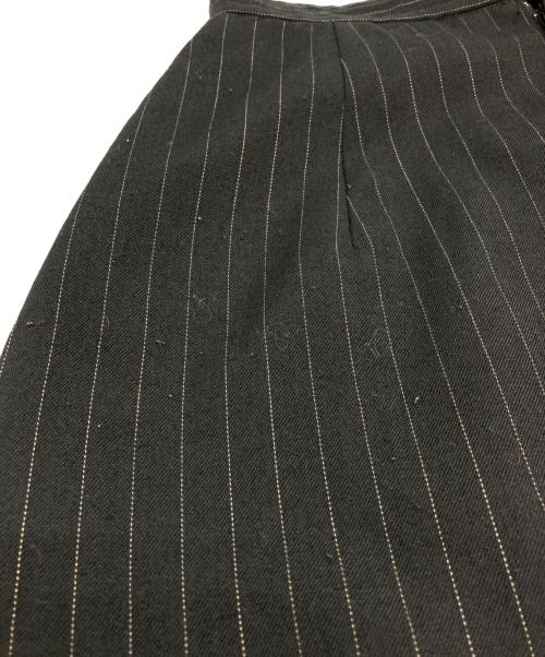 COMME des GARCONS（コムデギャルソン）COMME des GARCONS (コムデギャルソン) 80’s ストライプウール混スカート ブラック サイズ:Ｓの古着・服飾アイテム