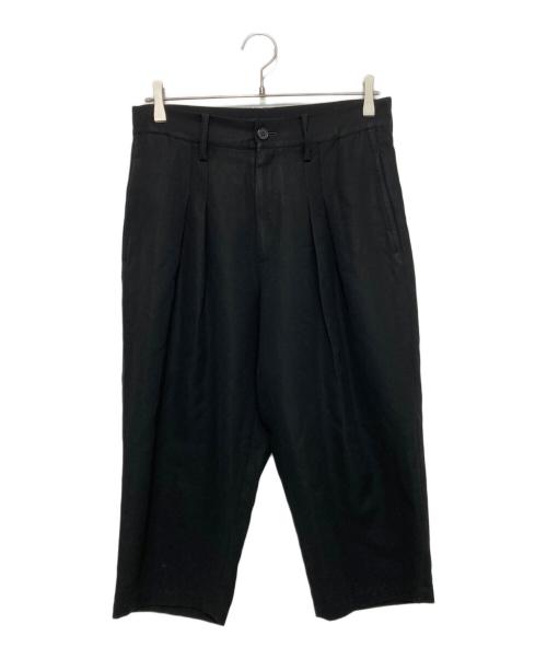 LIMI feu（リミフゥ）LIMI feu (リミフゥ) ツータック ウールクロップドパンツ ブラック サイズ:Sの古着・服飾アイテム