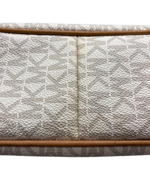 MICHAEL KORS（マイケルコース）MICHAEL KORS (マイケルコース) ベッドフォード ミディアム コンバーチブル ストラップ ポー ホワイト×ブラウンの古着・服飾アイテム