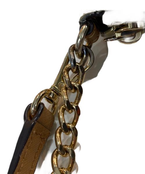 MICHAEL KORS（マイケルコース）MICHAEL KORS (マイケルコース) ベッドフォード ミディアム コンバーチブル ストラップ ポー ホワイト×ブラウンの古着・服飾アイテム