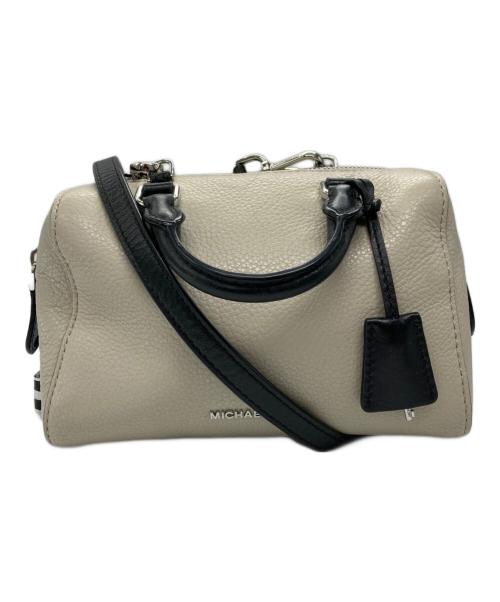 MICHAEL KORS（マイケルコース）MICHAEL KORS (マイケルコース) Kirby サッチェルショルダーバッグ ベージュ×ブラックの古着・服飾アイテム
