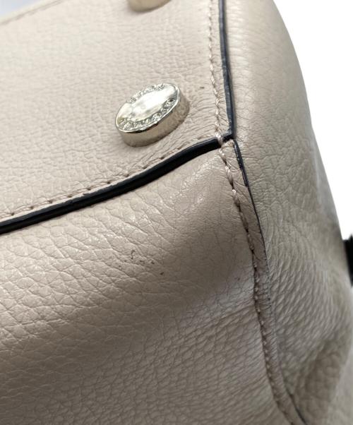 MICHAEL KORS（マイケルコース）MICHAEL KORS (マイケルコース) Kirby サッチェルショルダーバッグ ベージュ×ブラックの古着・服飾アイテム