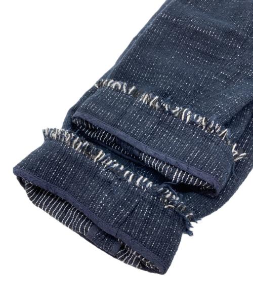 BALLSEY（ボールジィ）BALLSEY (ボールジィ) ロングスラブツイード クルーネックジャケット ネイビー サイズ: 36の古着・服飾アイテム