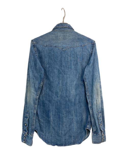 RRL（ダブルアールエル）RRL (ダブルアールエル) コンチョ付ウエスタンデニムシャツ インディゴ サイズ:Sの古着・服飾アイテム