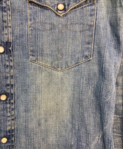 RRL（ダブルアールエル）RRL (ダブルアールエル) コンチョ付ウエスタンデニムシャツ インディゴ サイズ:Sの古着・服飾アイテム