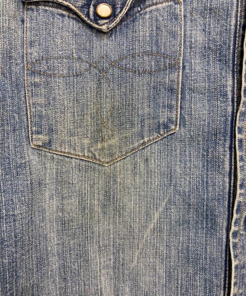 RRL（ダブルアールエル）RRL (ダブルアールエル) コンチョ付ウエスタンデニムシャツ インディゴ サイズ:Sの古着・服飾アイテム