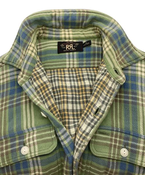 RRL（ダブルアールエル）RRL (ダブルアールエル) 長袖チェックシャツ グリーン×ブルー サイズ:Mの古着・服飾アイテム