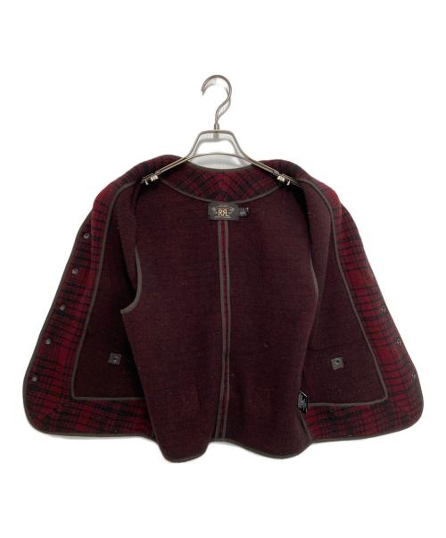 RRL（ダブルアールエル）RRL (ダブルアールエル) ウールチェックベスト レッド サイズ:Sの古着・服飾アイテム