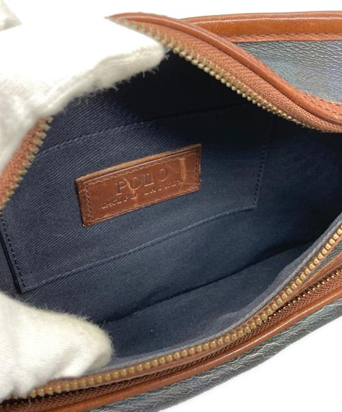 POLO RALPH LAUREN（ポロ・ラルフローレン）POLO RALPH LAUREN (ポロ・ラルフローレン) ボディバッグ グリーン×ネイビーの古着・服飾アイテム