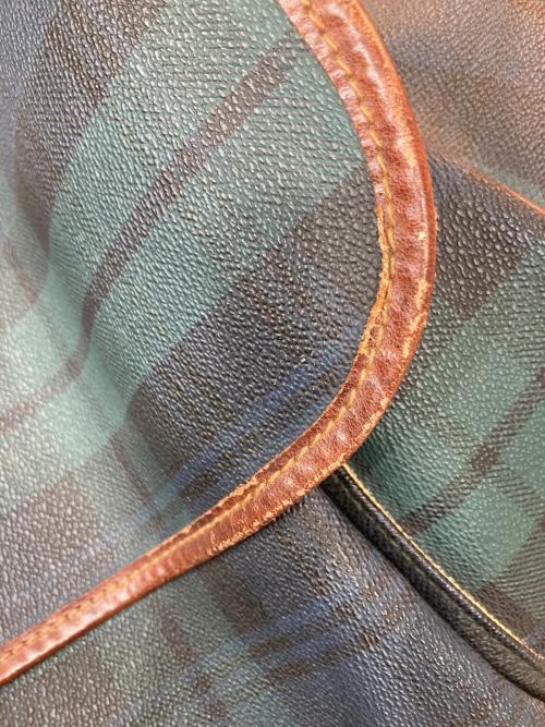 POLO RALPH LAUREN（ポロ・ラルフローレン）POLO RALPH LAUREN (ポロ・ラルフローレン) チェック 2WAYボストンバッグ グリーンの古着・服飾アイテム