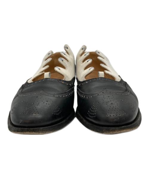 Crockett & Jones（クロケット＆ジョーンズ）Crockett & Jones (クロケット＆ジョーンズ) TOMORROW LAND (トゥモローランド) GHILLIE 3 ブラック×ホワイト サイズ:SIZE 8Eの古着・服飾アイテム