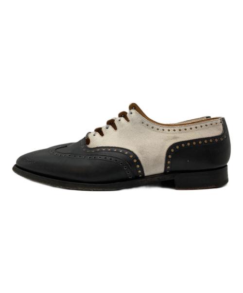 Crockett & Jones（クロケット＆ジョーンズ）Crockett & Jones (クロケット＆ジョーンズ) TOMORROW LAND (トゥモローランド) GHILLIE 3 ブラック×ホワイト サイズ:SIZE 8Eの古着・服飾アイテム
