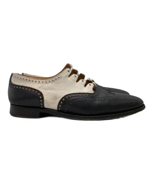 Crockett & Jones（クロケット＆ジョーンズ）Crockett & Jones (クロケット＆ジョーンズ) TOMORROW LAND (トゥモローランド) GHILLIE 3 ブラック×ホワイト サイズ:SIZE 8Eの古着・服飾アイテム