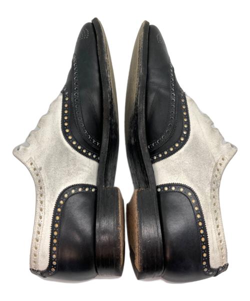 Crockett & Jones（クロケット＆ジョーンズ）Crockett & Jones (クロケット＆ジョーンズ) TOMORROW LAND (トゥモローランド) GHILLIE 3 ブラック×ホワイト サイズ:SIZE 8Eの古着・服飾アイテム
