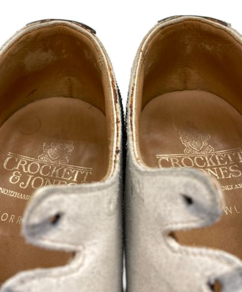 Crockett & Jones（クロケット＆ジョーンズ）Crockett & Jones (クロケット＆ジョーンズ) TOMORROW LAND (トゥモローランド) GHILLIE 3 ブラック×ホワイト サイズ:SIZE 8Eの古着・服飾アイテム